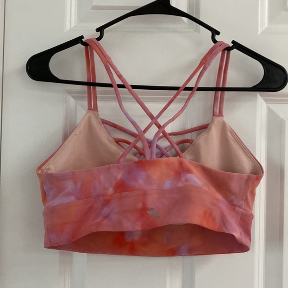 SALE Joylab Tie Dye M Sports Bra, Pink Orange Purple size 4 6 - Picture 7 of 10